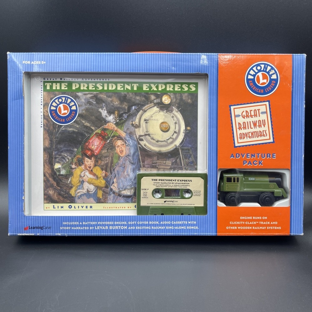 Lionel Great Railway Adventures The President Pack w Engine Cassette & Book READ
